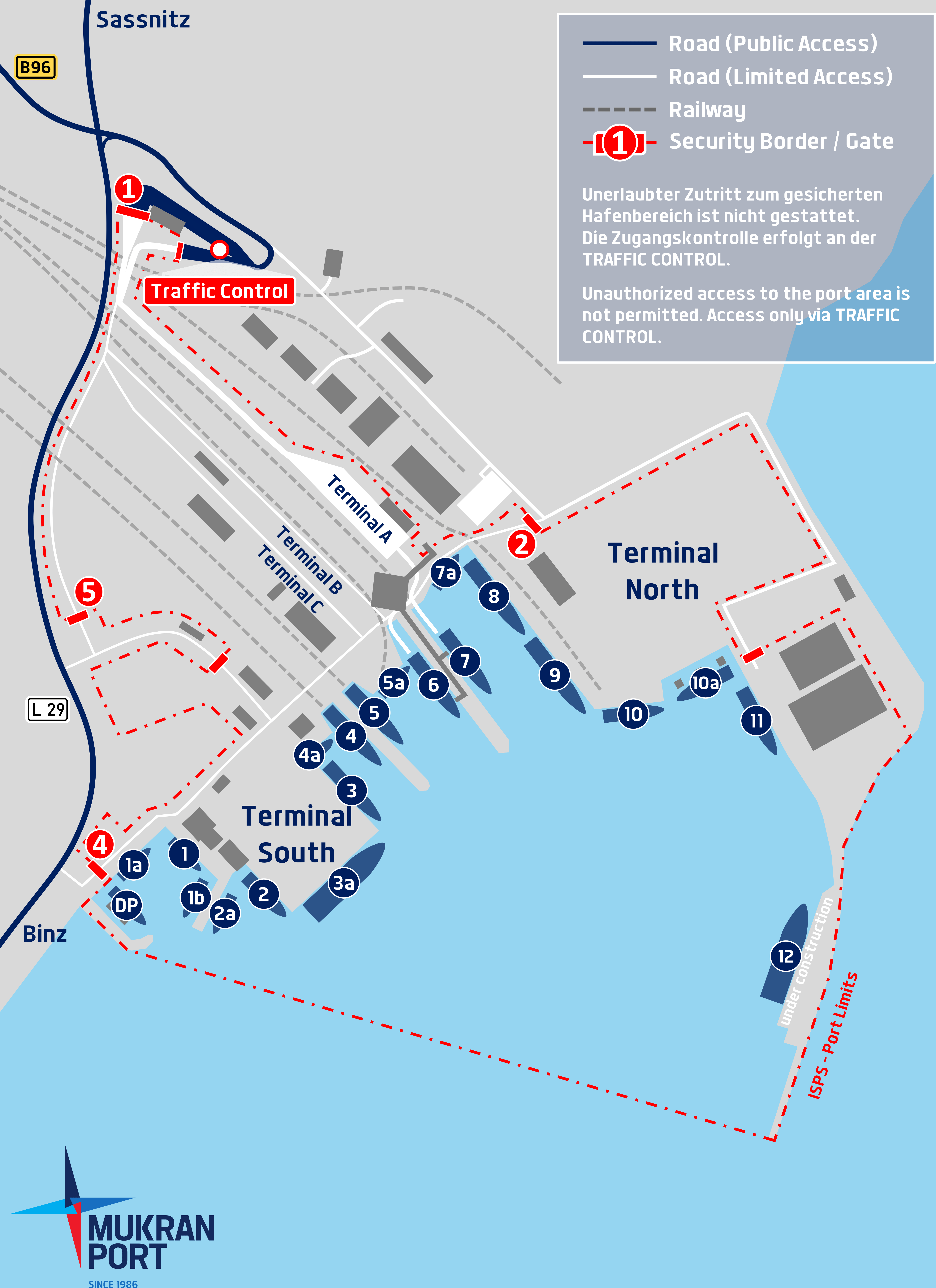 Hafenplan - Mukran Port